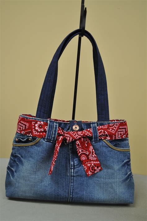 bags made from old jeans.